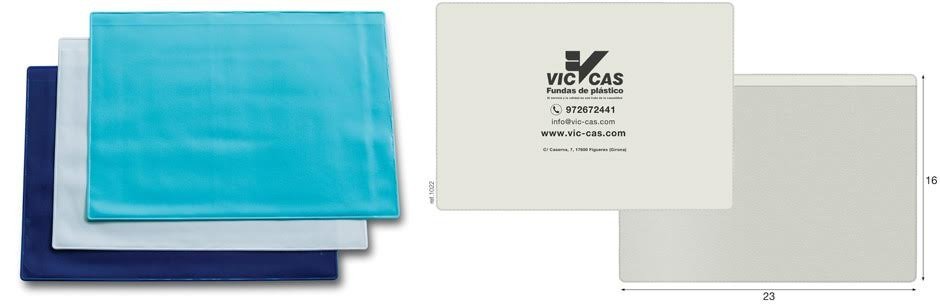 Funda documentación vehículos / tarjeta de transporte  Vic-cas Fundas de  plástico personalizables para empresas